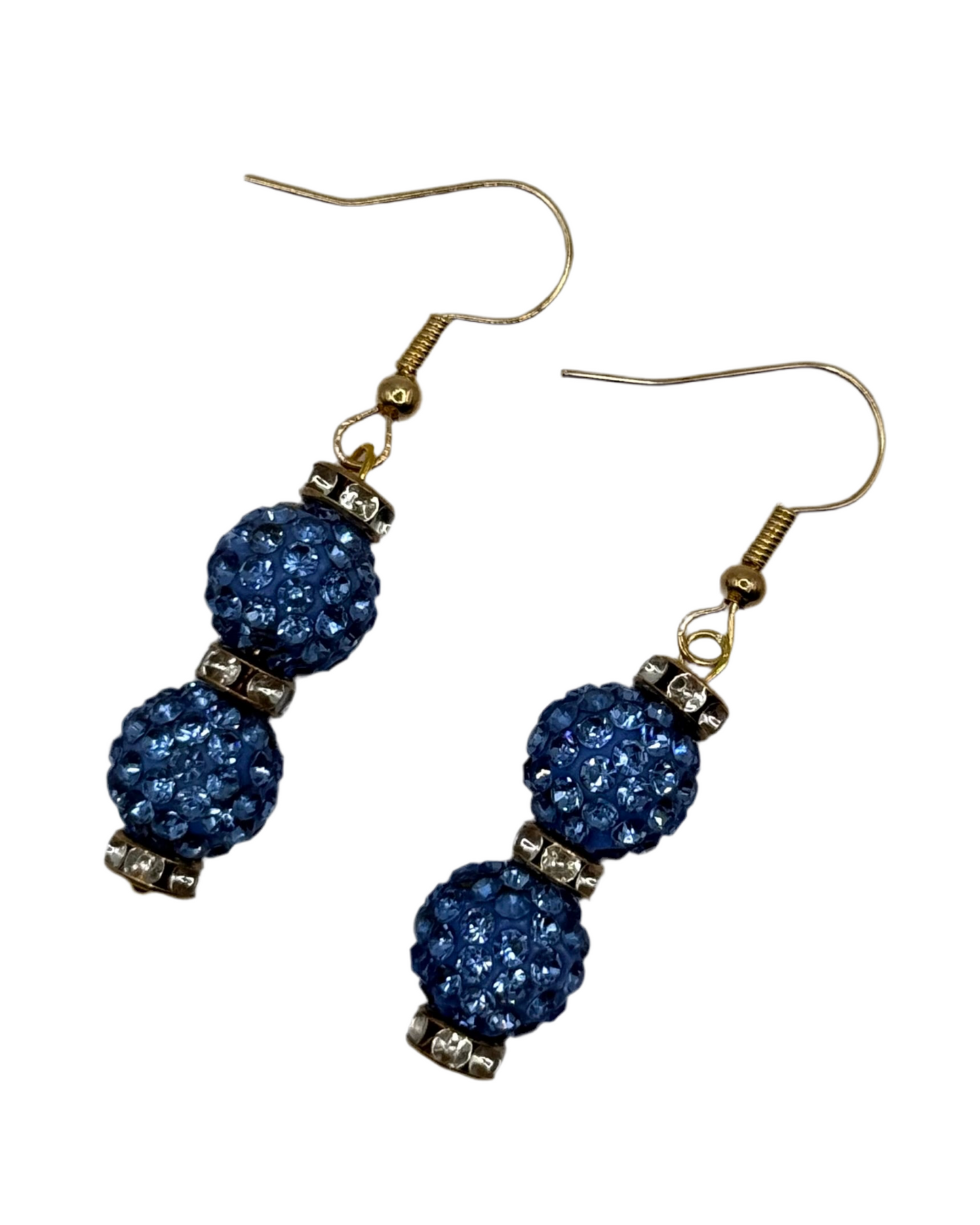 Double Sparkle Oorbellen - Blauw