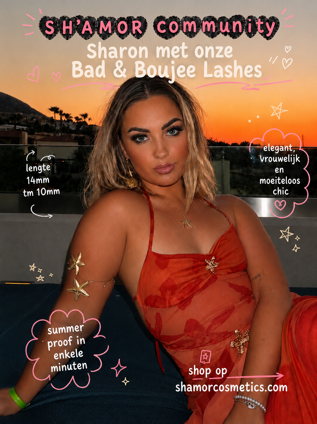 8mm t/m 12mm - Press-on Lashes - Bad & Boujee