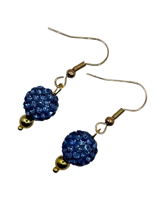 Single Sparkle Oorbellen - Blauw