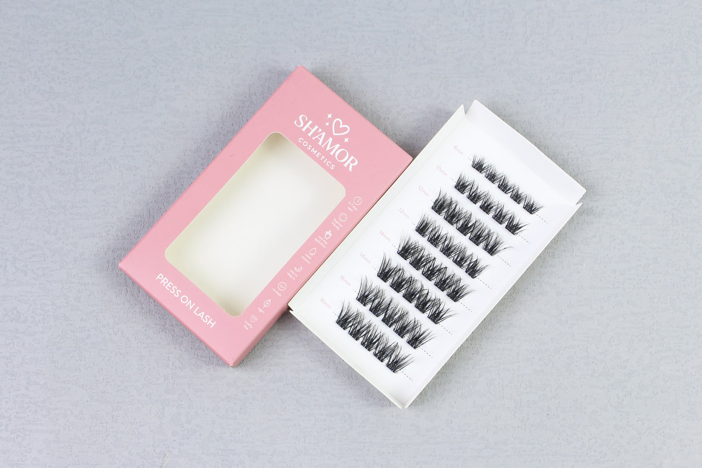 SH’AMOR Cosmetics press on lash clusters