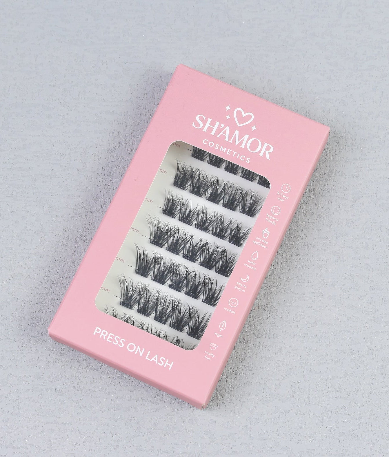 SH’AMOR Cosmetics press on lash clusters