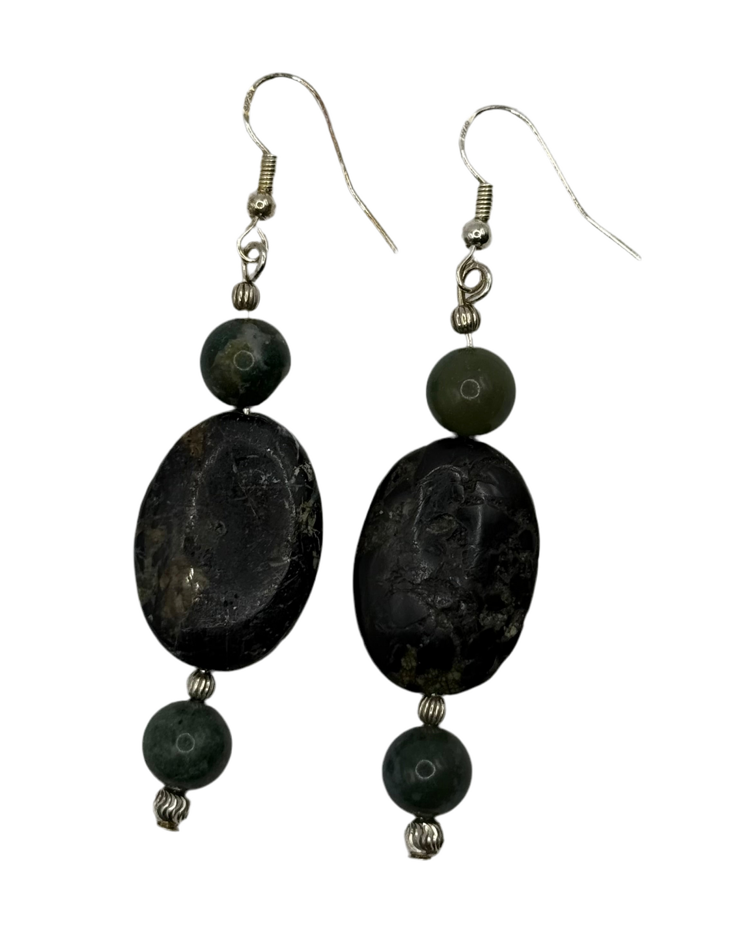 Green Stone Oorbellen